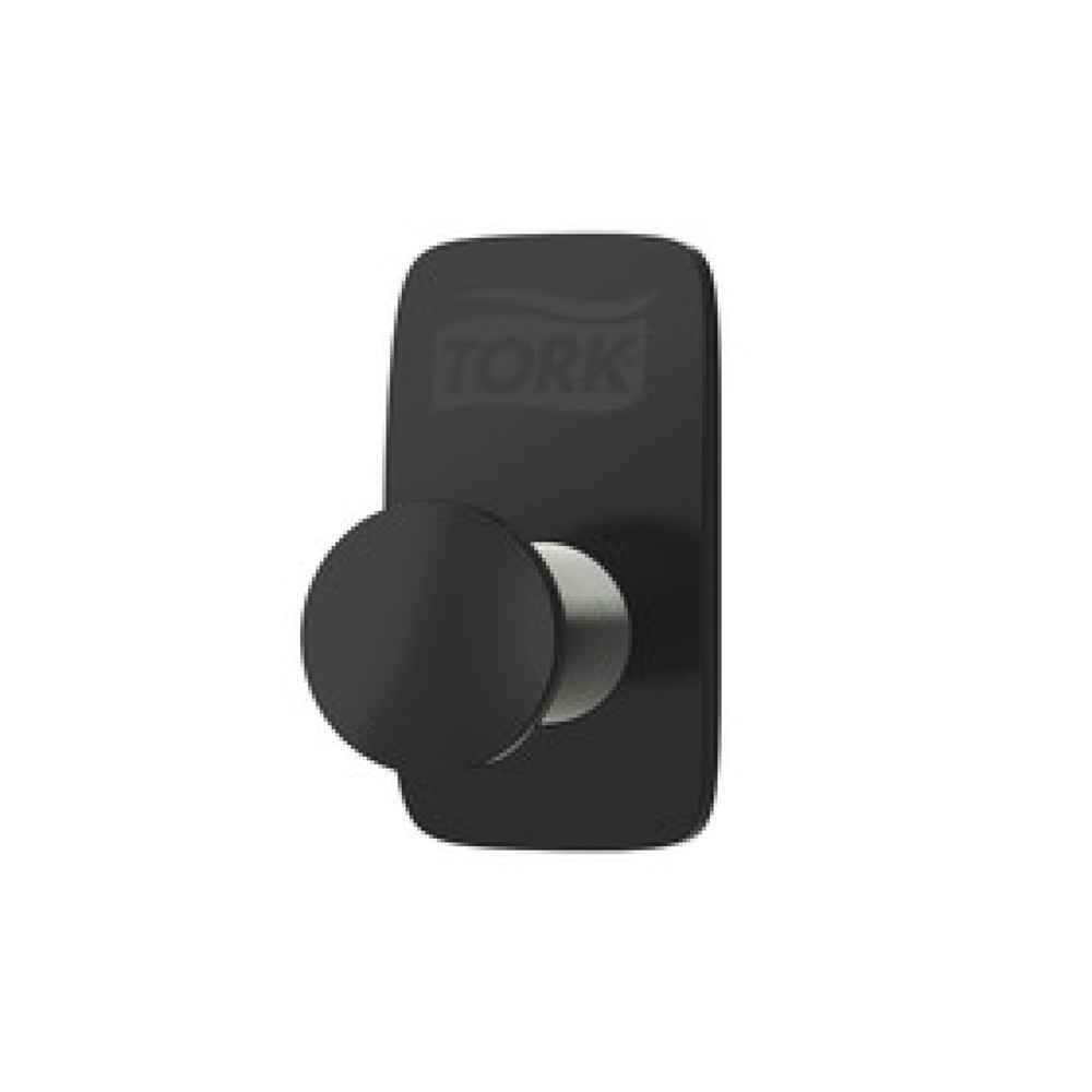 Produktabbildung: TORK® 460014 Kleiderhaken, Farbe: schwarz, Material: Kunststoff, Edelstahl