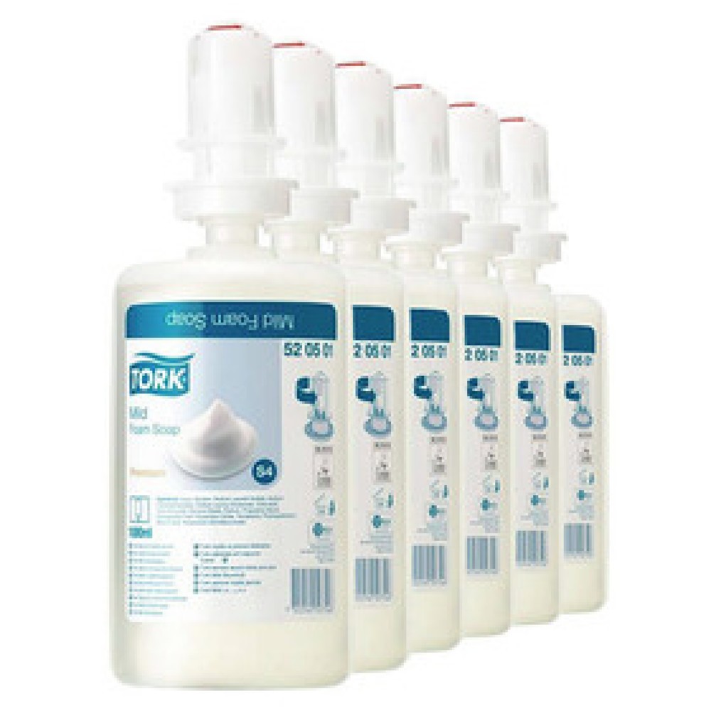 Produktabbildung: TORK® 520501 milde Schaumseife, 1 VE = 6 Stück à 1000 ml