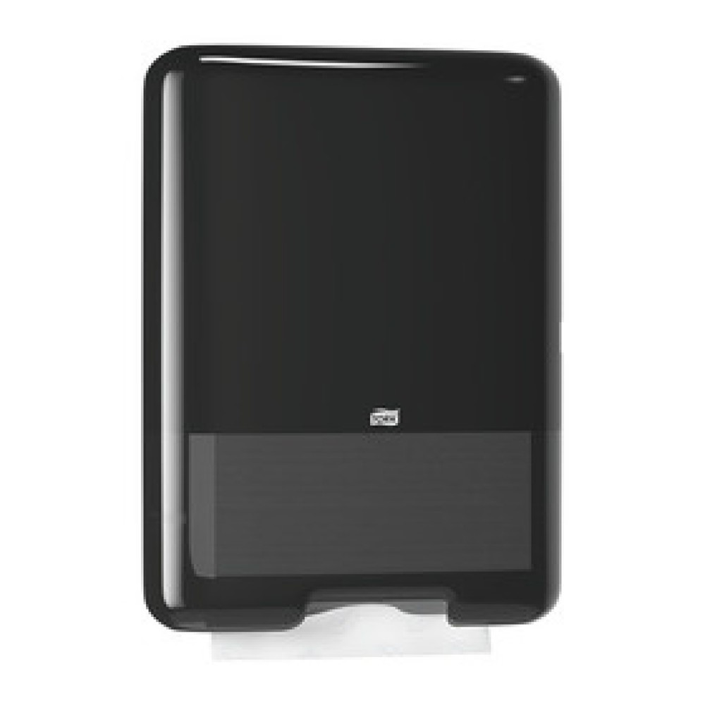 Produktabbildung: TORK® 553008 Spender für Zickzack und Lagenfalz Handtücher,Farbe: schwarz, Material: Kunststoff