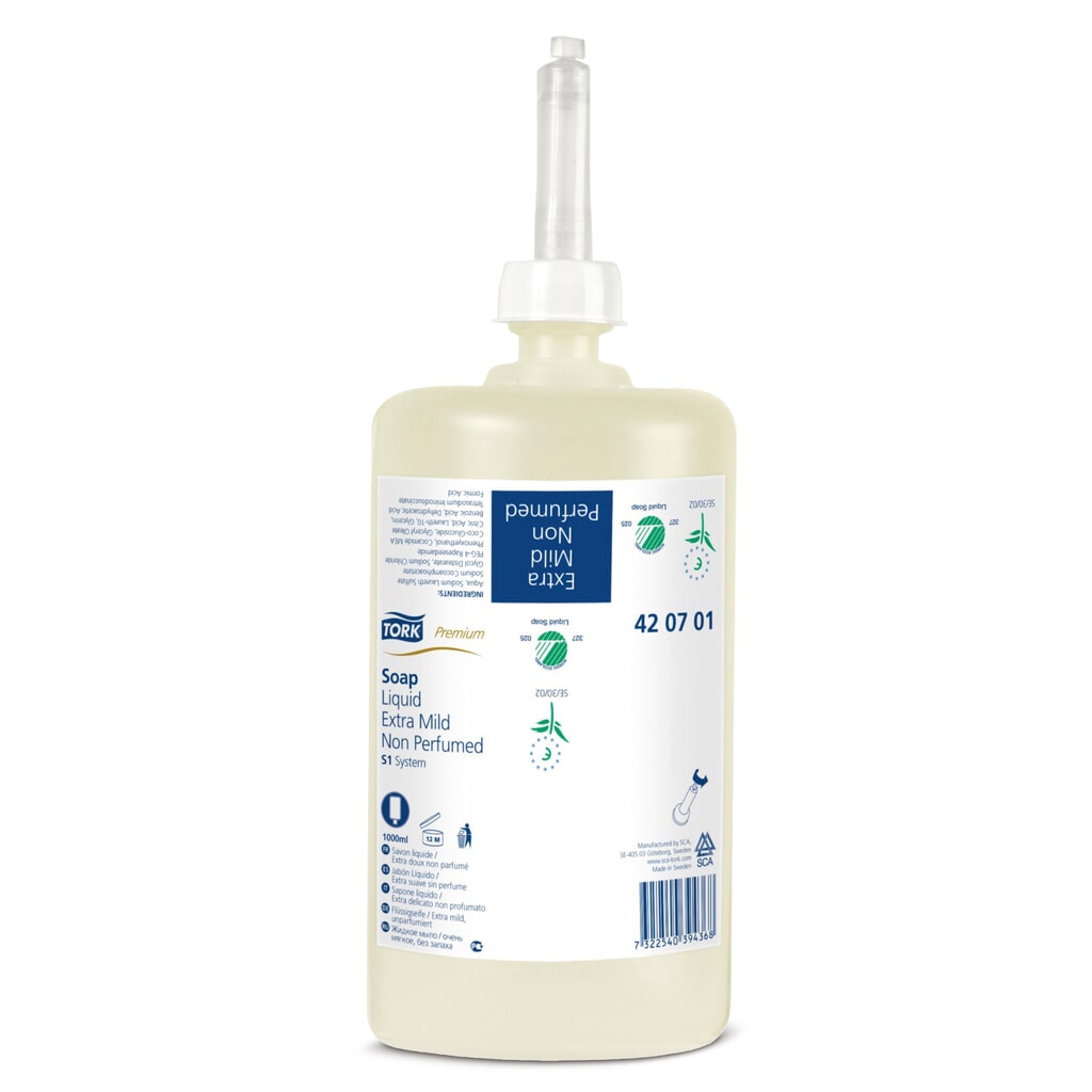 TORK® Flüssigseife EXTRA MILD, MAXI-Spender Produktabbildung: TORK® Flüssigseife EXTRA MILD, MAXI-Spender