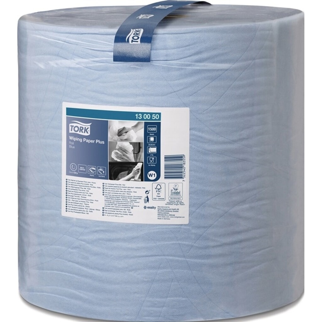 TORK® Putztuch TORK® 130050 L340xB369ca.mm blau Produktabbildung: TORK® Putztuch TORK® 130050 L340xB369ca.mm blau