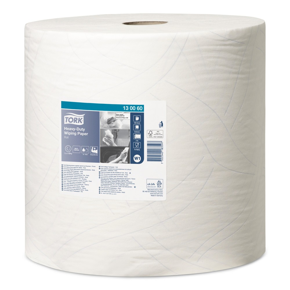 Produktabbildung: TORK® Wischtücher Extra Stark, HxB 340 x 370 mm, 1 Rolle, weiß