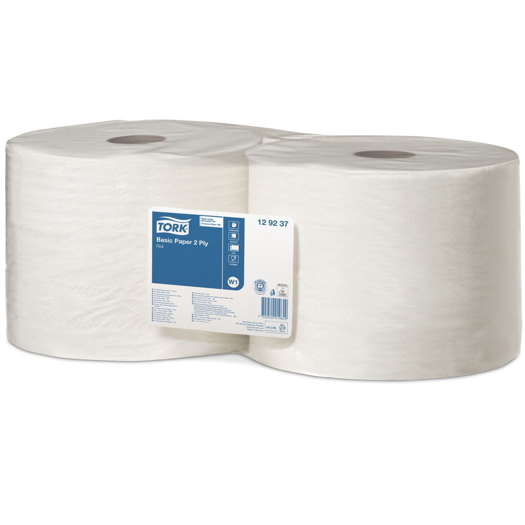 Produktabbildung: TORK® Wischtücher Standard, HxB 340 x 235 mm, 2 Rollen, weiß