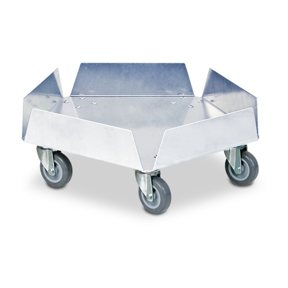 Produktabbildung Nr. 1: Transportroller für Rundtonnen bis 100 Liter, TK 250 kg, Edelstahl