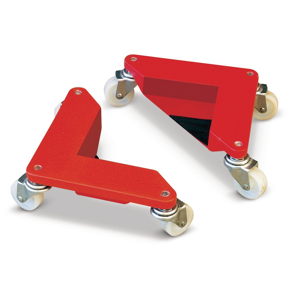 Produktabbildung Nr. 1: Transportroller mit Vollgummi-Lenkrollen, Aluminium, TK 100 kg, für Lasten ohne Beine, 4 Stk/VE
