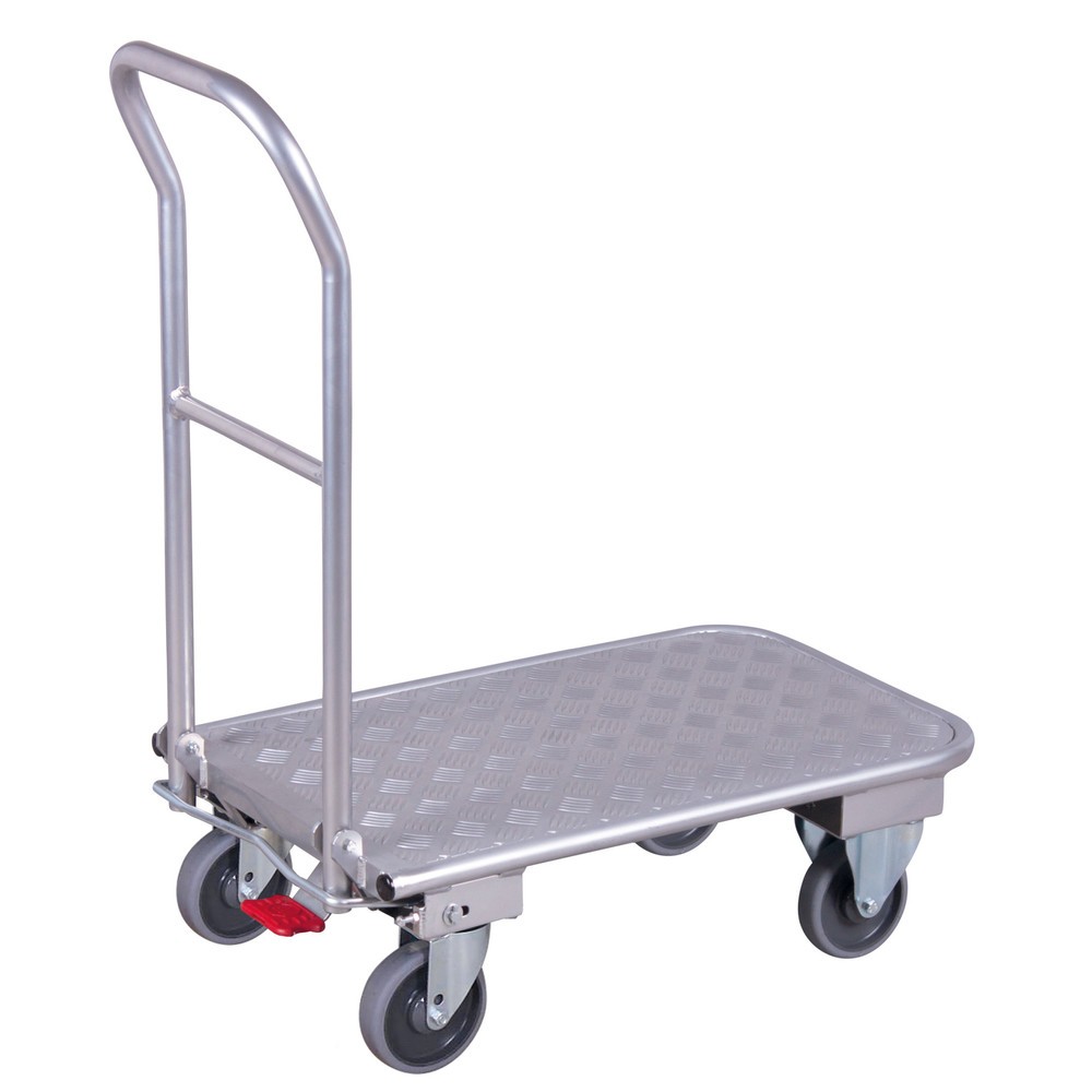 Produktabbildung: Transportwagen Ameise®, Aluminium, Ladefläche BxT 450 x 720 mm, mit Zentralbremse