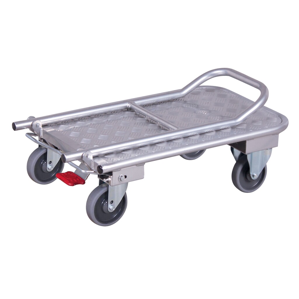 Transportwagen Ameise®, Aluminium, Ladefläche BxT 450 x 720 mm, mit Zentralbremse Produktabbildung Nr. 2: Transportwagen Ameise®, Aluminium, Ladefläche BxT 450 x 720 mm, mit Zentralbremse