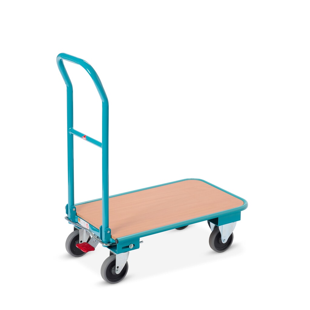Transportwagen Ameise®, klappbar, TK 150 kg, Ladefläche BxT 450 x 720 mm, mit Zentralbremse Produktabbildung: Transportwagen Ameise®, klappbar, TK 150 kg, Ladefläche BxT 450 x 720 mm, mit Zentralbremse