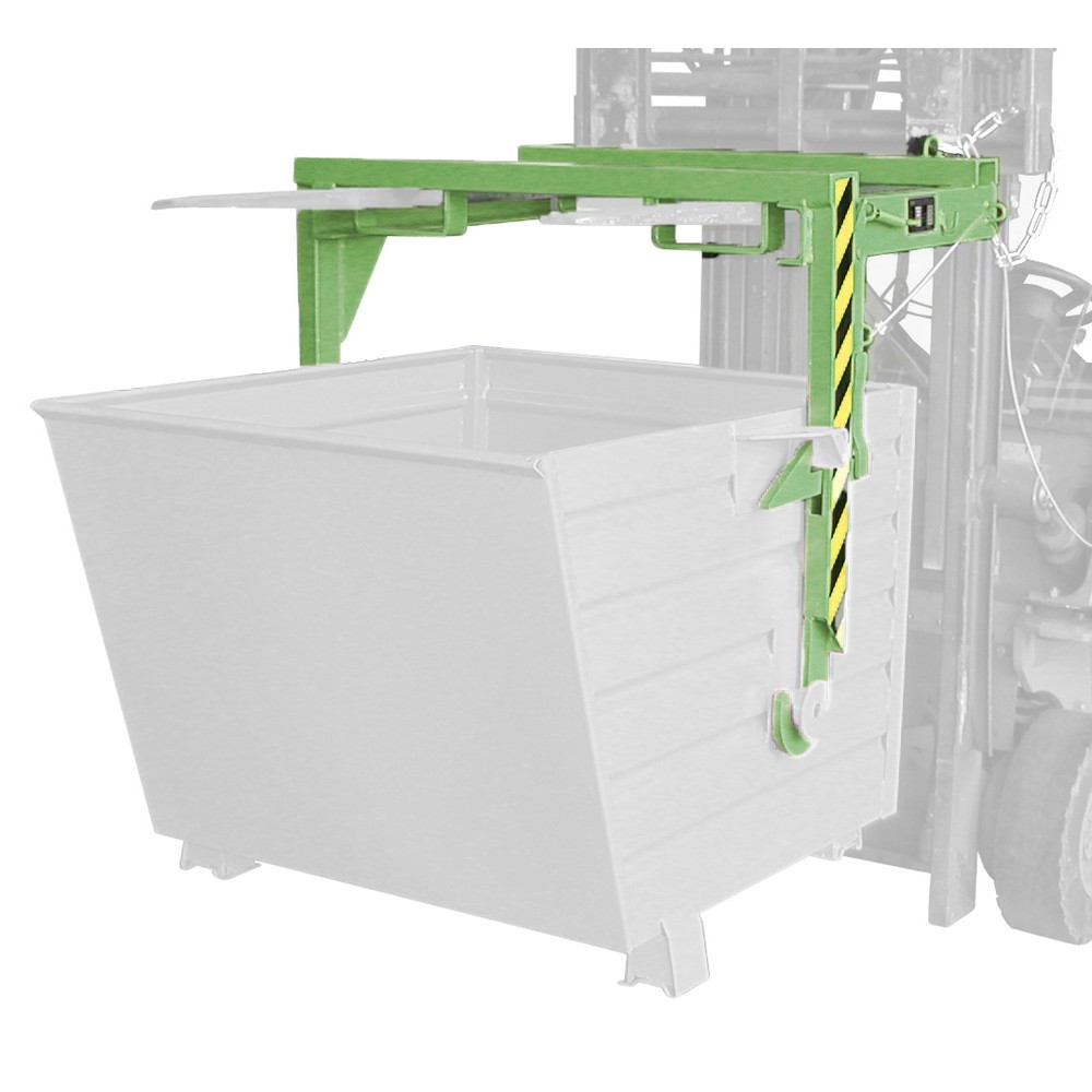 Produktabbildung: Traverse für Bauer® Stapelbarer Kippbehälter, Volumen 0,7 m³, RAL 6011 resedagrün