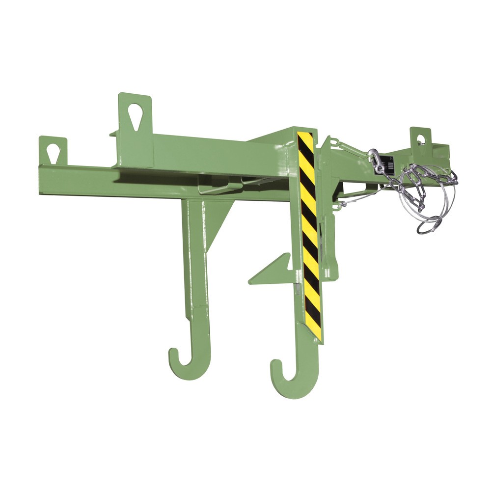 Produktabbildung: Traverse Typ BKT für Bauer® stapelbare Kippbehälter, TK 500 kg, Volumen 0,3 m³, RAL 6011 resedagrün