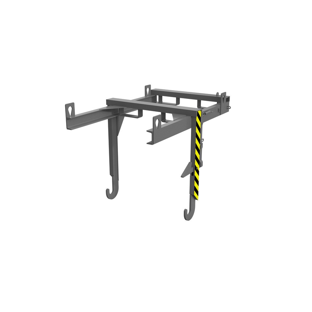 Produktabbildung: Traverse Typ BKT für Bauer® stapelbare Kippbehälter, TK 1.000 kg, Volumen 0,55 m³, RAL 7005 mausgrau