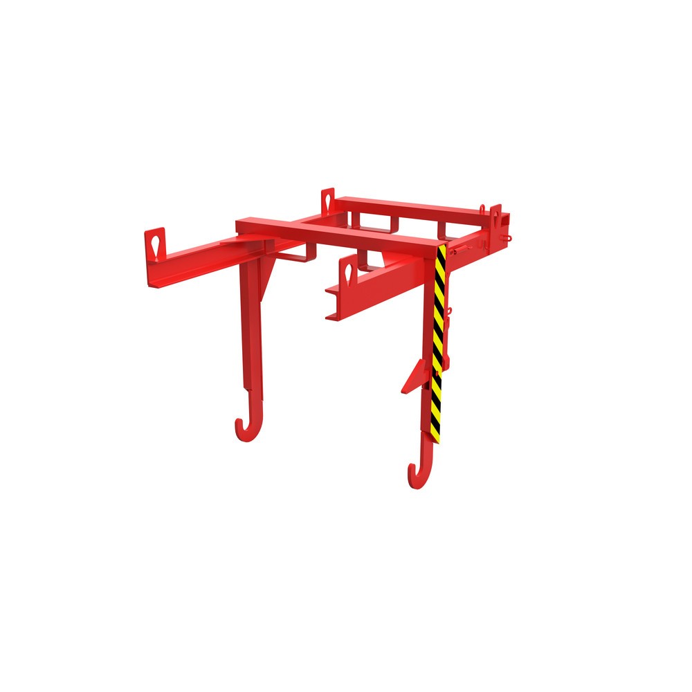 Produktabbildung: Traverse Typ BKT für Bauer® stapelbare Kippbehälter, TK 1.000 kg, Volumen 0,55 m³, RAL 3000 feuerrot