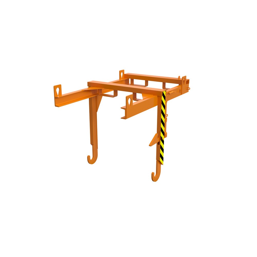 Produktabbildung: Traverse Typ BKT für Bauer® stapelbare Kippbehälter, TK 1.000 kg, Volumen 0,55 m³, RAL 2000 gelborange
