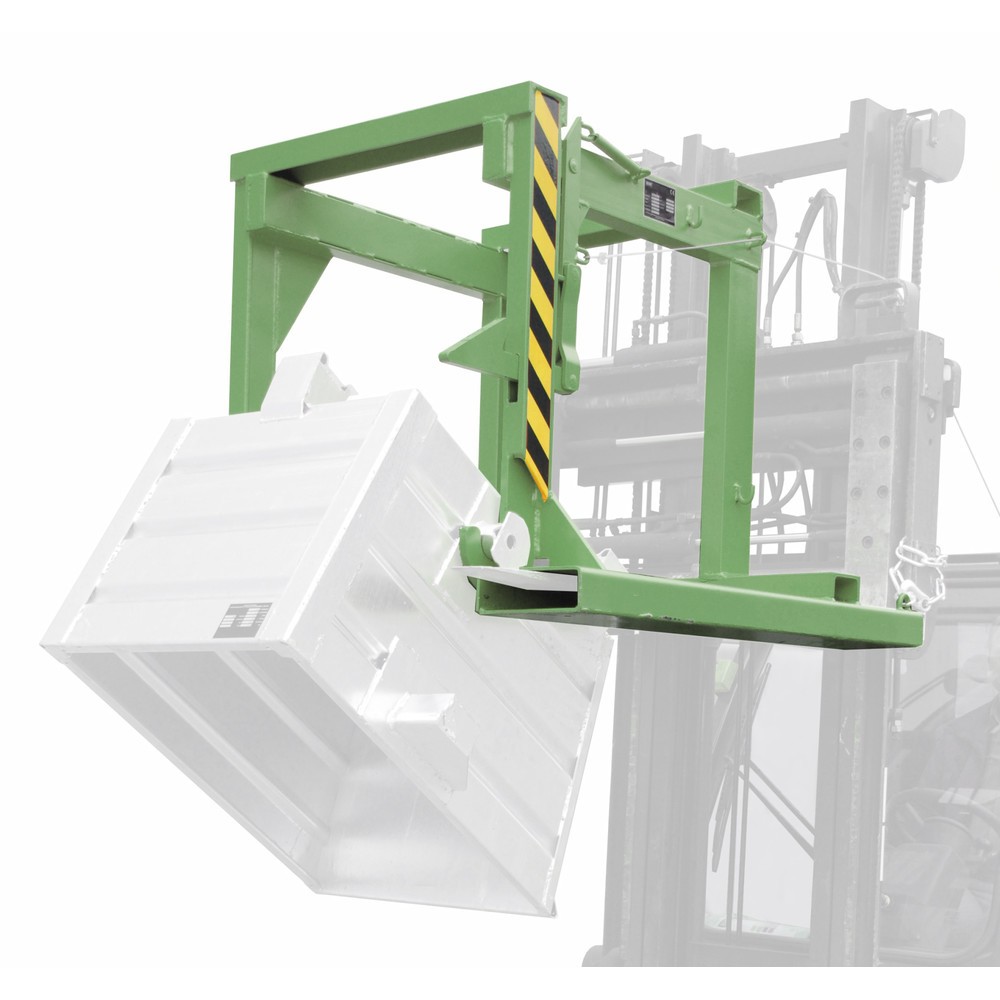 Produktabbildung: Traverse Typ BST-U für Bauer® stapelbare Kippbehälter, TK 500 kg, Volumen 0,3 m³, RAL 6011 resedagrün