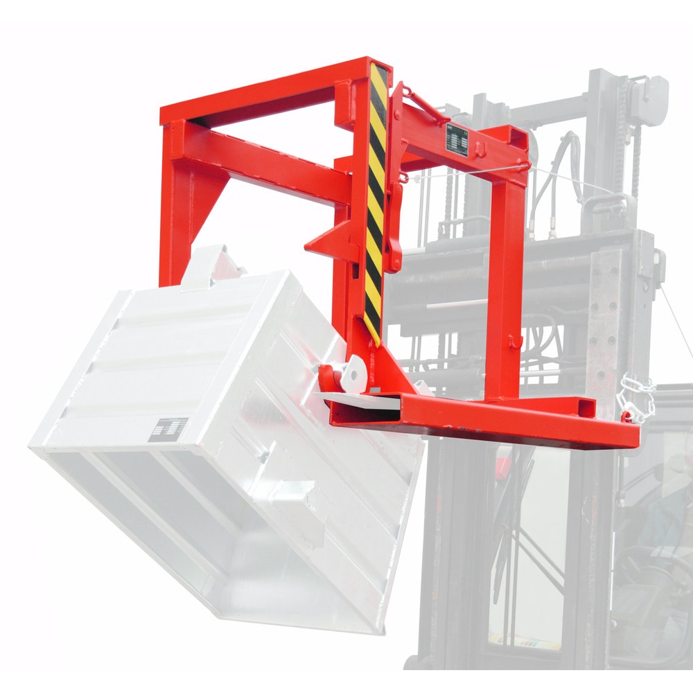 Produktabbildung: Traverse Typ BST-U für Bauer® stapelbare Kippbehälter, TK 500 kg, Volumen 0,3 m³, RAL 3000 feuerrot