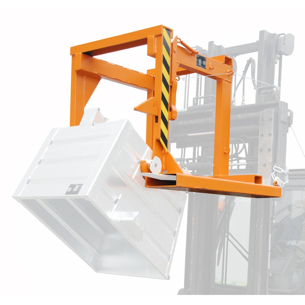 Produktabbildung: Traverse Typ BST-U für Bauer® stapelbare Kippbehälter, TK 500 kg, Volumen 0,3 m³, RAL 2000 gelborange