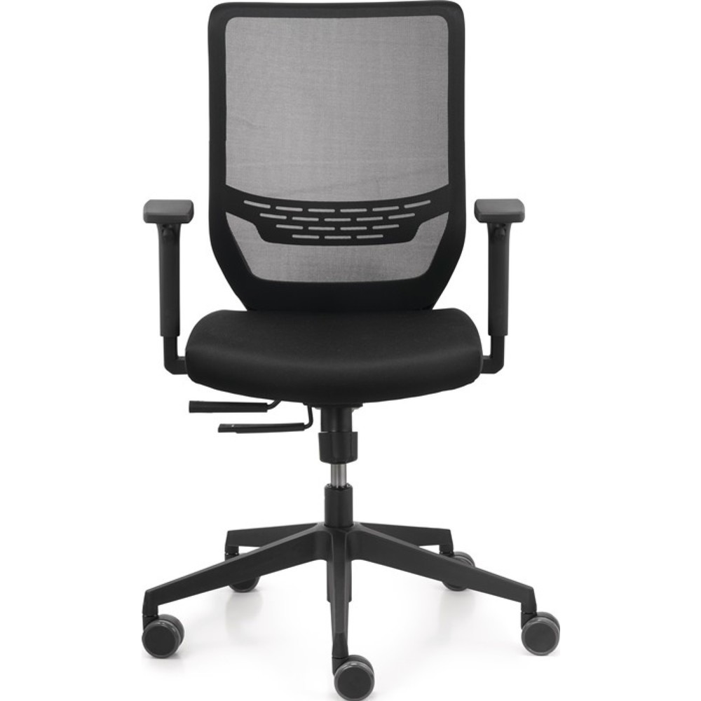Produktabbildung Nr. 2: TREND OFFICE Bürodrehstuhl Mesh, schwarz 410-520 mm, Armlehnen, breiten- und höhenverstellbar, mit Synchrontechnik