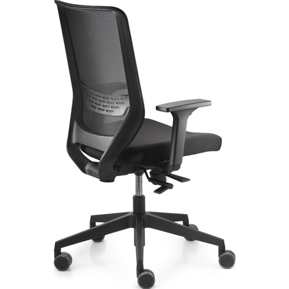 Produktabbildung Nr. 3: TREND OFFICE Bürodrehstuhl Mesh, schwarz 410-520 mm, Armlehnen, breiten- und höhenverstellbar, mit Synchrontechnik