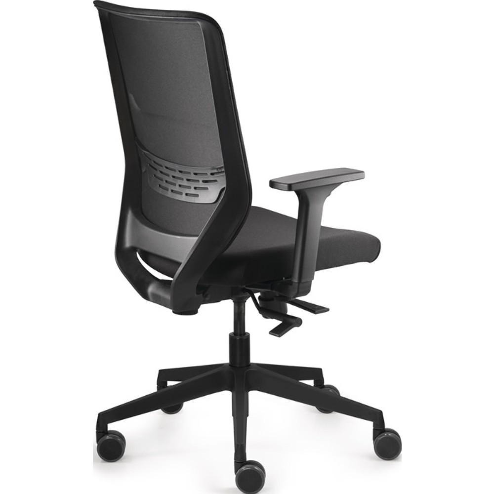 Produktabbildung Nr. 4: TREND OFFICE Bürodrehstuhl Mesh, schwarz 410-520 mm, Armlehnen, breiten- und höhenverstellbar, mit Synchrontechnik