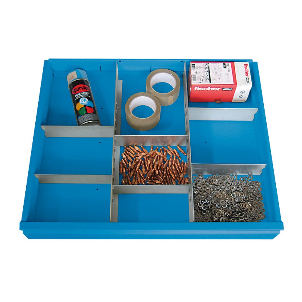 Produktabbildung: Trenn- und Steckwände für PAVOY Schubladenschrank, 6 STW, für Frontenhöhe 125 mm