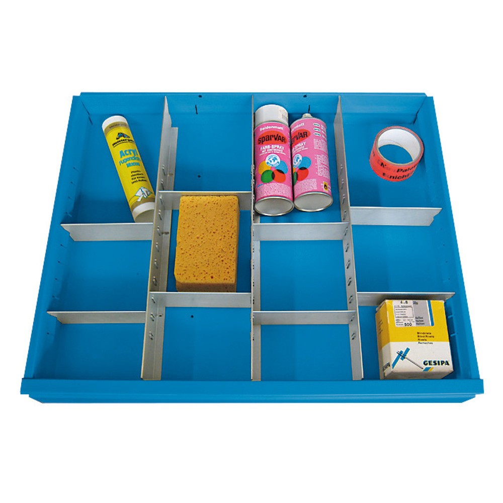 Produktabbildung: Trenn- und Steckwände für PAVOY Schubladenschrank, 8 STW, für Frontenhöhe 125 mm