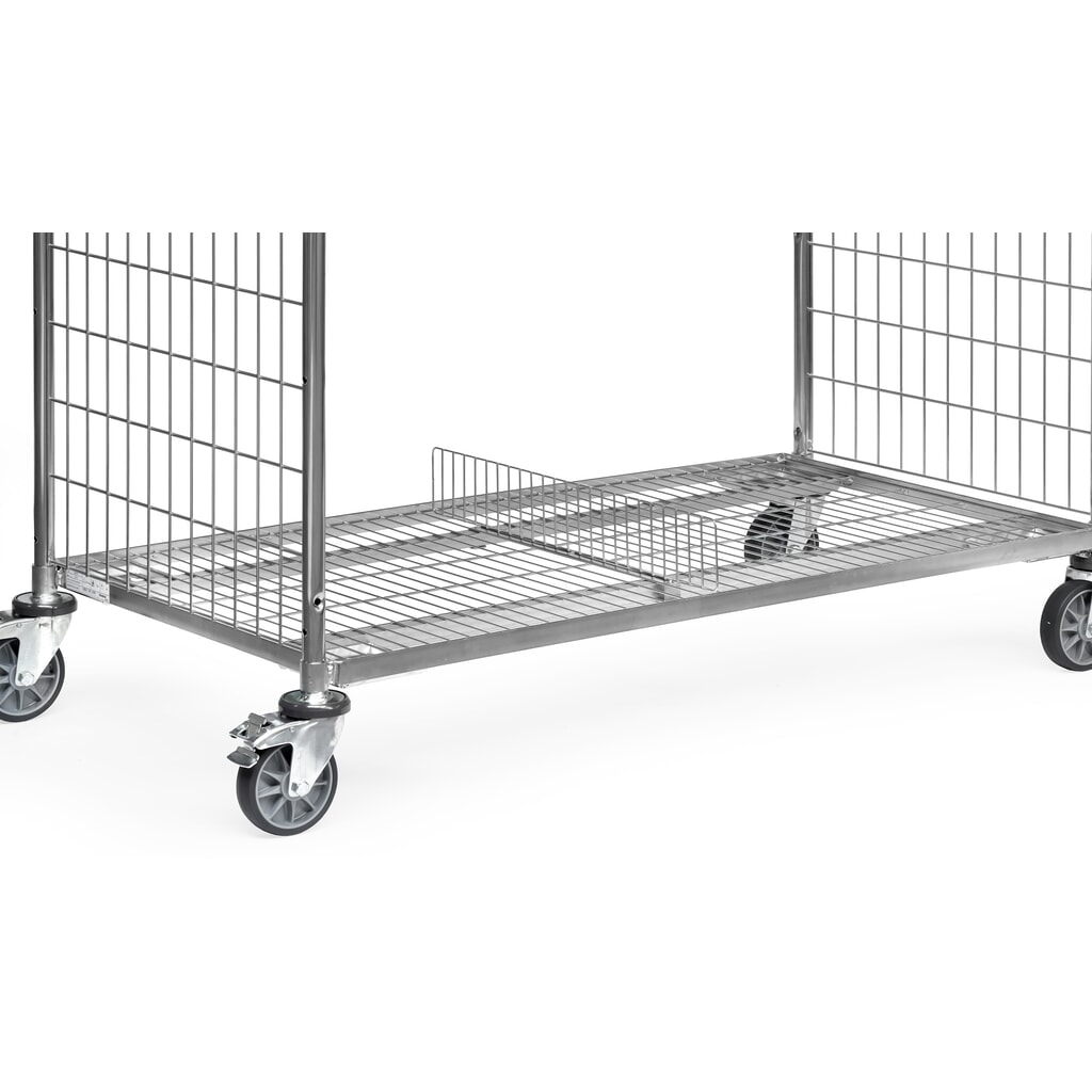 Produktabbildung: Trenngitter für Fahrrahmen für fetra® Kommissionierwagen, Breite 610 mm