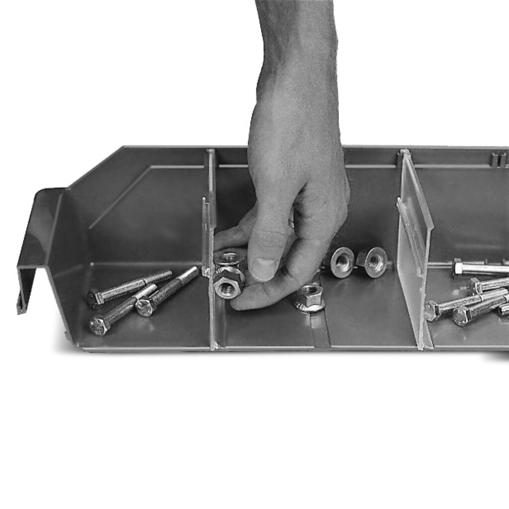 Produktabbildung: STEMO Trennplatten für Regalkästen mit Sichtöffnung, BxH 180 x 95 mm