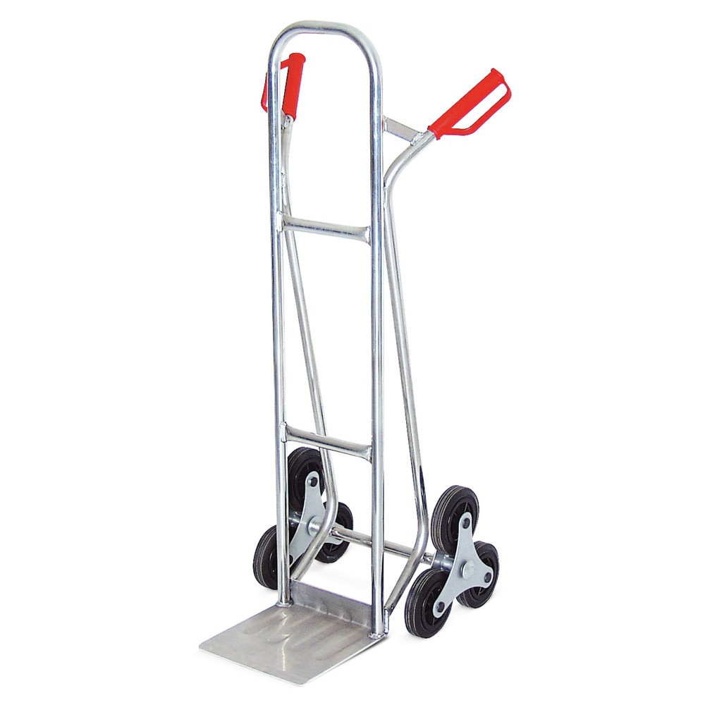 Produktabbildung: Treppenkarre, mit 3-armigem Radstern, TK 150 kg, Schaufel BxT 280 x 230 mm, Aluminium