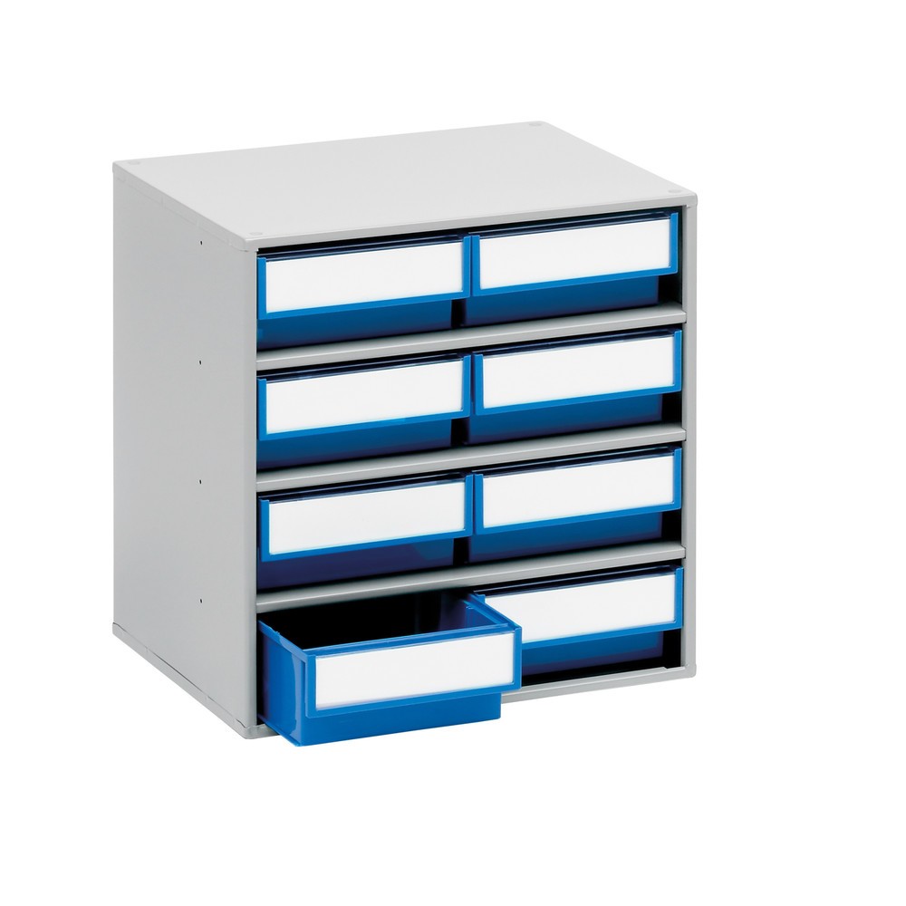 Produktabbildung: TRESTON Schubladenmagazin, 8 Schubladen, Tiefe 300 mm, blau