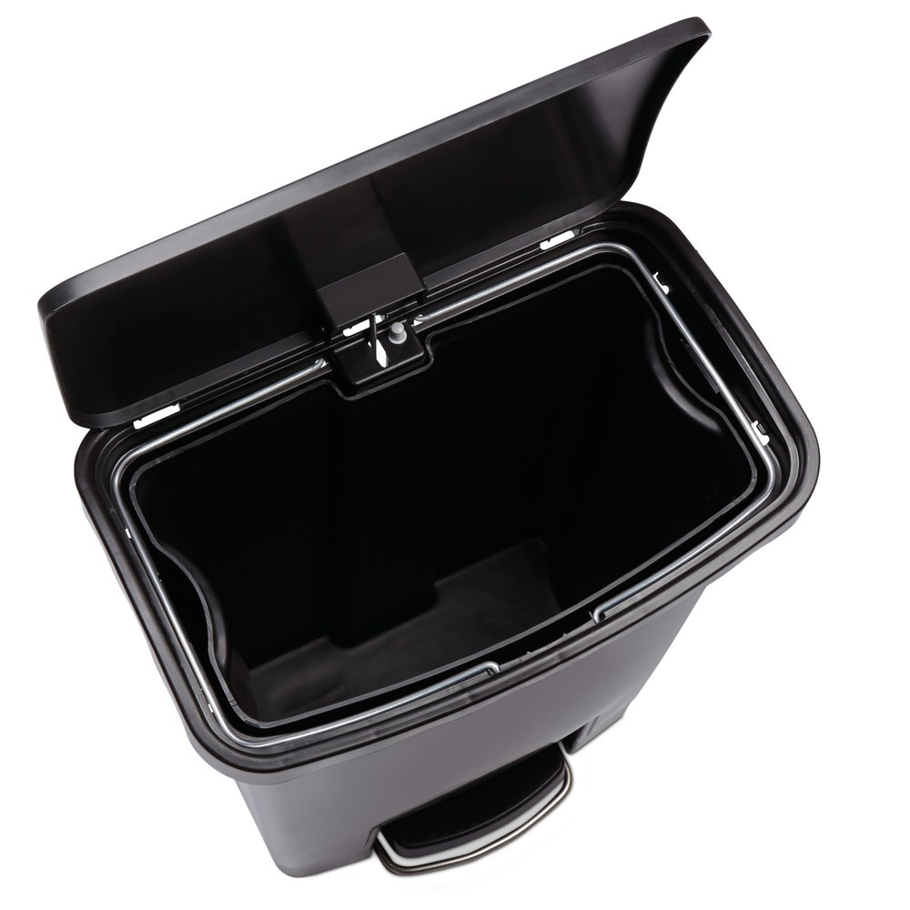 Produktabbildung Nr. 2: Tret-Abfallbehälter Rubbermaid Slim Jim® mit Pedal an der Breitseite, Kunststoff, 30 l, beige