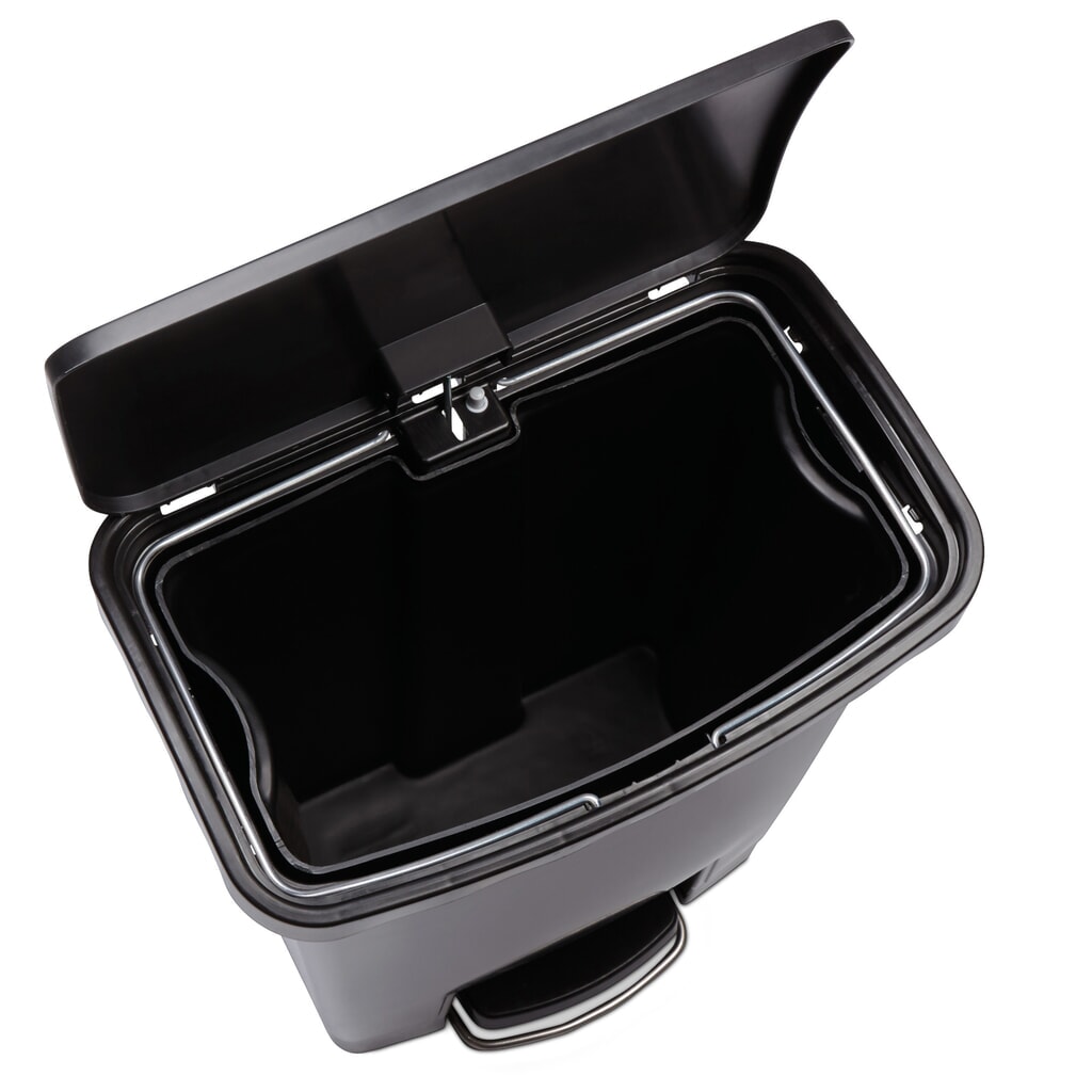 Produktabbildung Nr. 2: Tret-Abfallbehälter Rubbermaid Slim Jim® mit Pedal an der Breitseite, Kunststoff, 15 l, beige