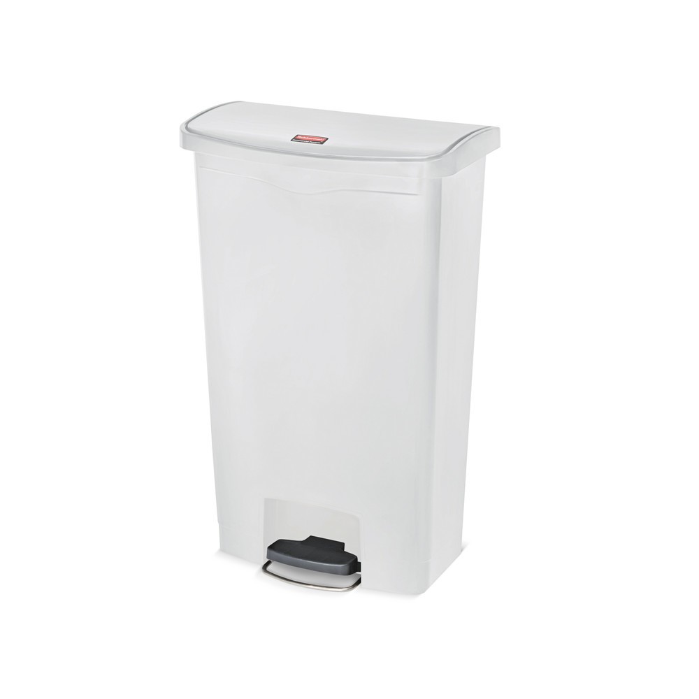 Produktabbildung Nr. 1: Tret-Abfallbehälter Rubbermaid Slim Jim® mit Pedal an der Breitseite, Kunststoff, 30 l, weiß
