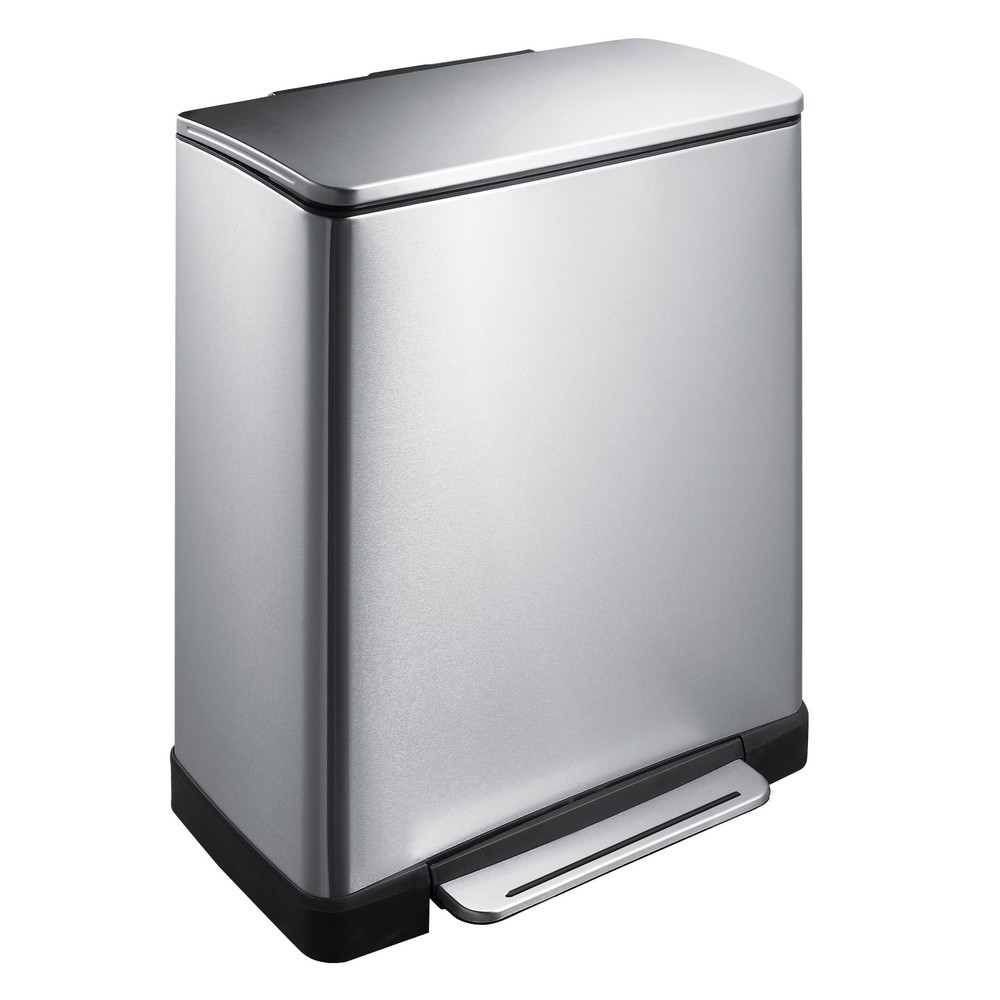Produktabbildung Nr. 1: Tret-Abfallsammler aus Edelstahl, 50 l, matt