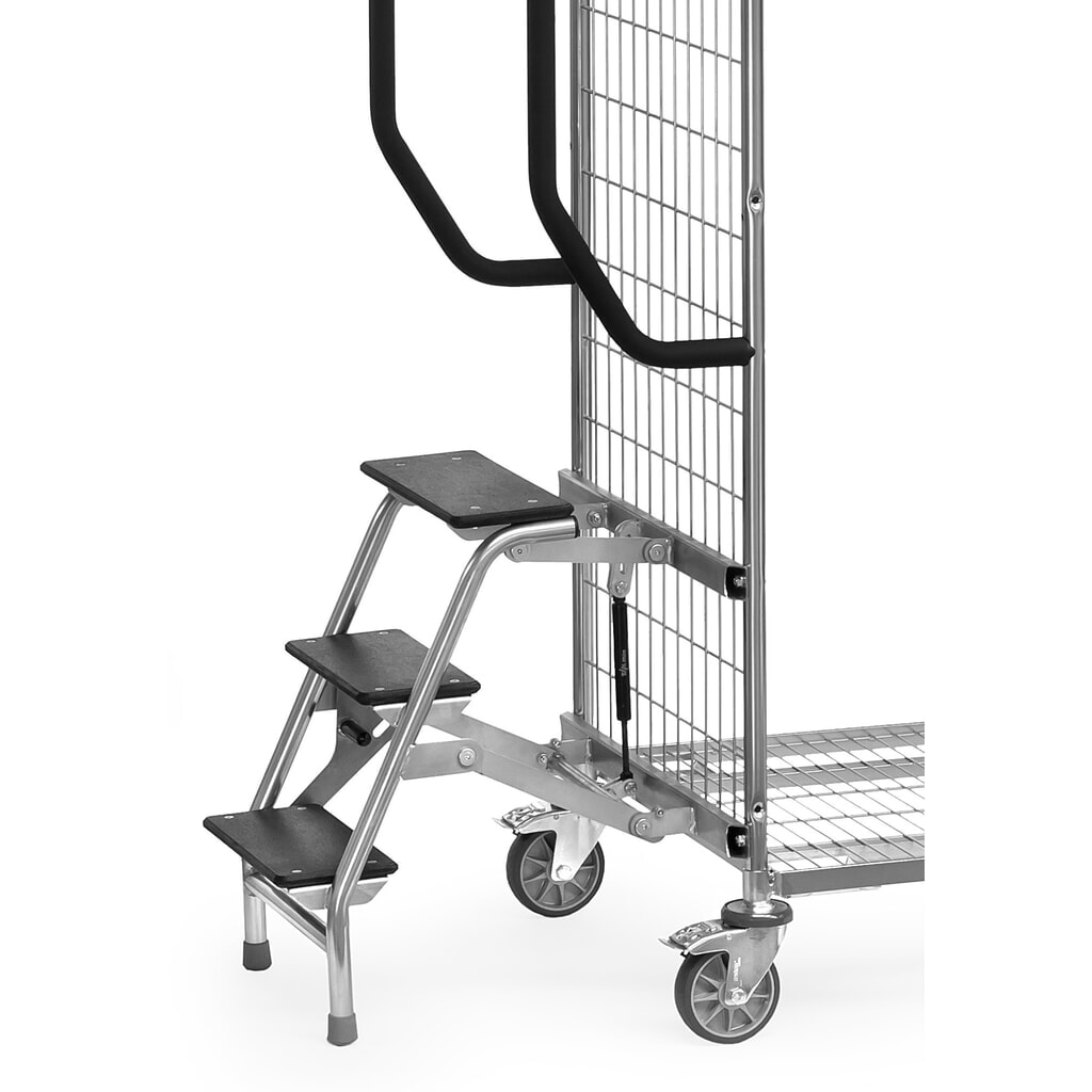 Trittstufen für fetra® Kommissionierwagen, Breite 510 mm Produktabbildung: Trittstufen für fetra® Kommissionierwagen, Breite 510 mm