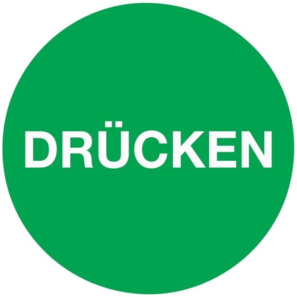 Produktabbildung: Türaufkleber, Drücken, Ø 50 mmLxB, Folie selbstklebend