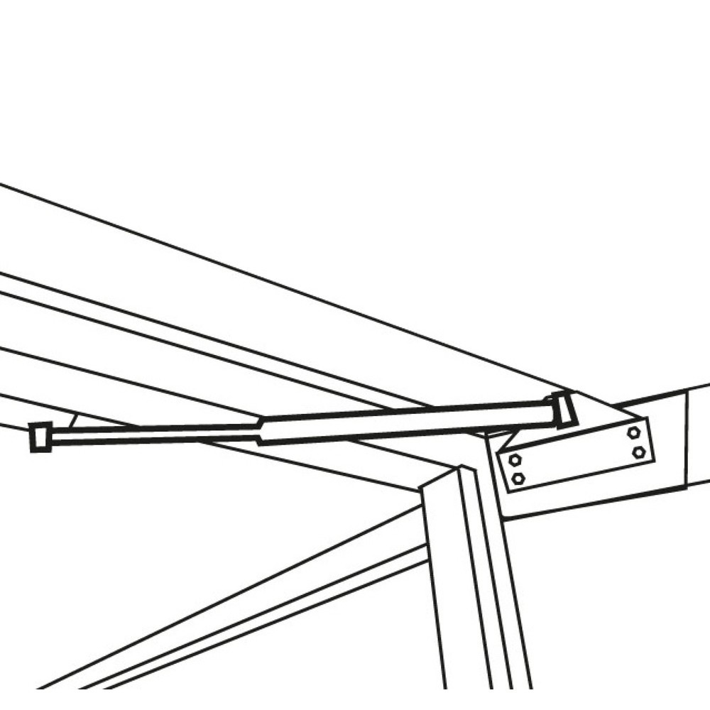 Produktabbildung Nr. 2: Türfeststeller, bei geöffneter doppelflügeliger Tür für FLADAFI® Materialcontainer/SAFE Tank Gefahrstoffcontainer