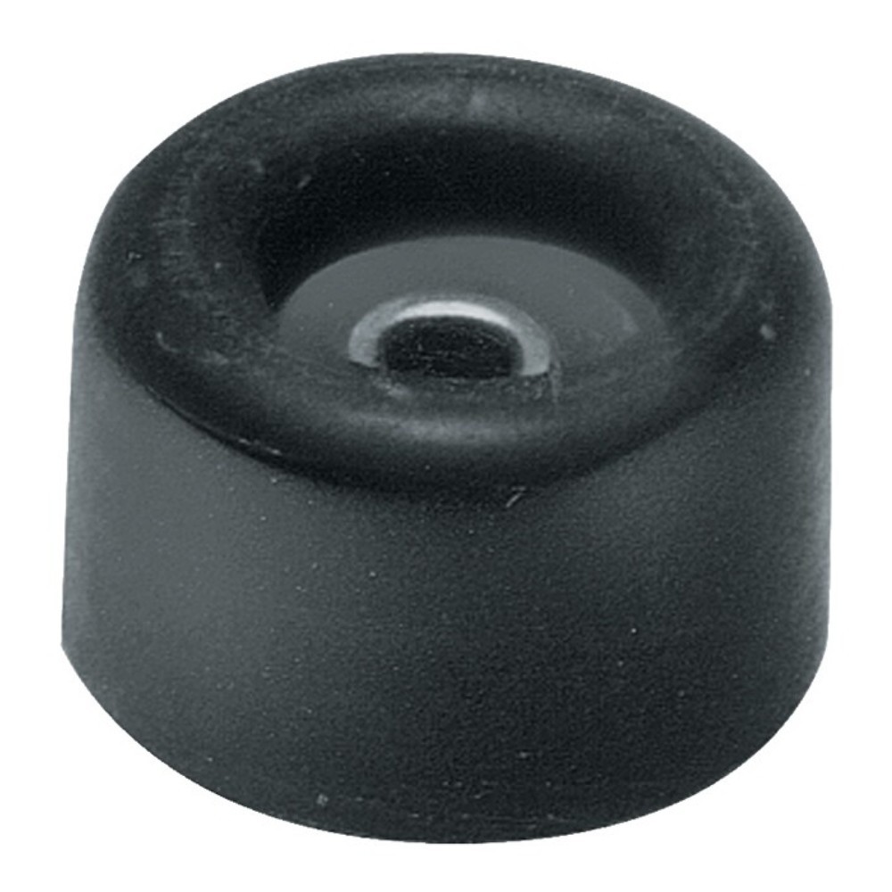 Produktabbildung: Türpuffer, Gummi schwarz, Ø 40 mm Höhe 35 mm, Dübelmontage