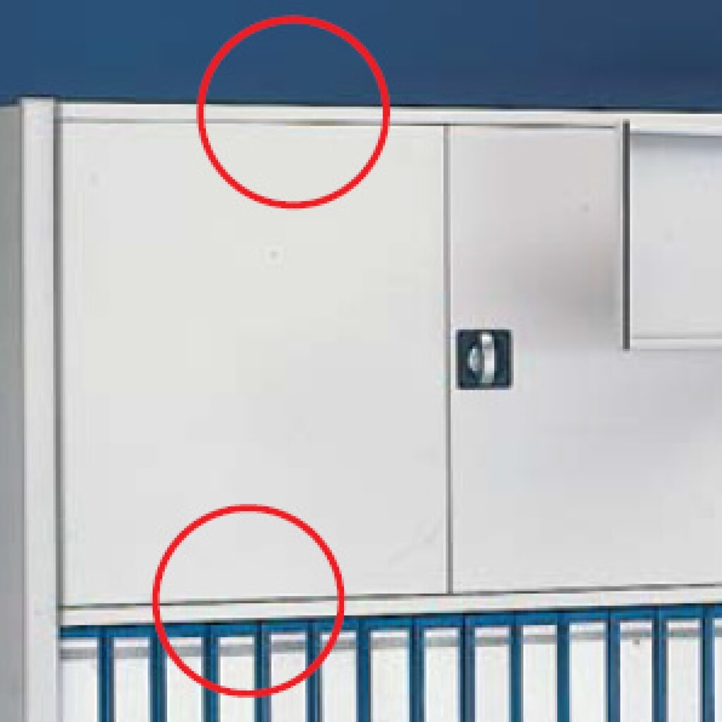 Türriegel für META Aktenregal, einseitig, lichtgrau, Breite 1.000 mm Produktabbildung: Türriegel für META Aktenregal, einseitig, lichtgrau, Breite 1.000 mm