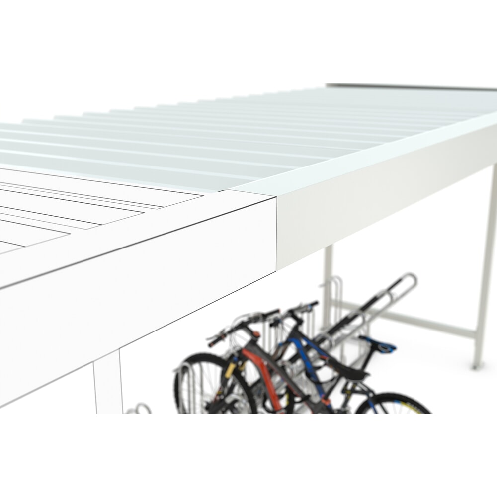 Produktabbildung Nr. 3: Überdachung VARIO, 1-seitig, AF, HxBxT 2.350 x 4.300 x 2.200 mm