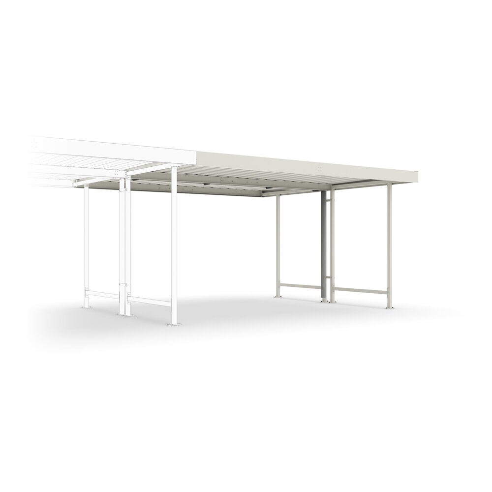 Produktabbildung: Überdachung VARIO, 2-seitig, AF, HxBxT 2.350 x 4.300 x 4.400 mm