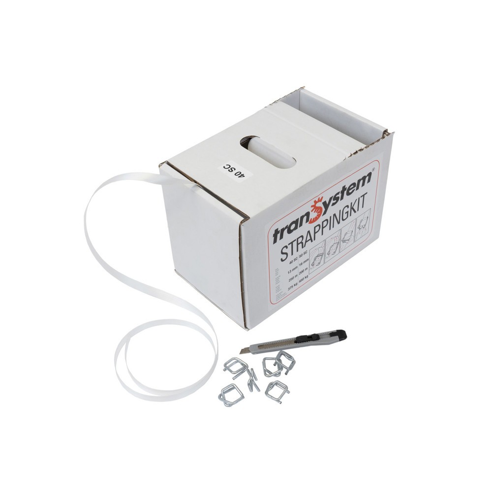 Produktabbildung: Umreifungsband aus Polyester "Dispenser Box", 13 mm x 250 lfm., Stärke 0,50 mm, weiß