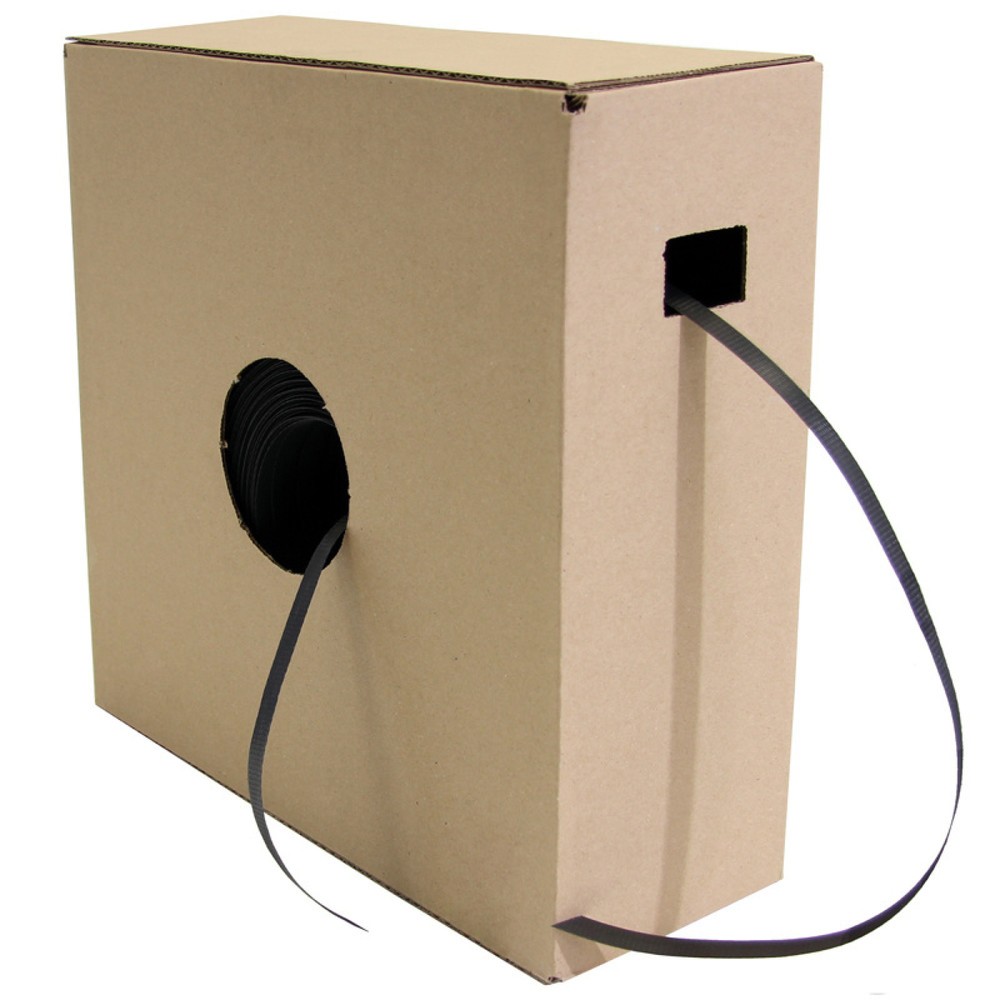 Produktabbildung: Umreifungsband aus PP, 12,7 mm x 1.000 lfm., Stärke 0,50 mm, schwarz