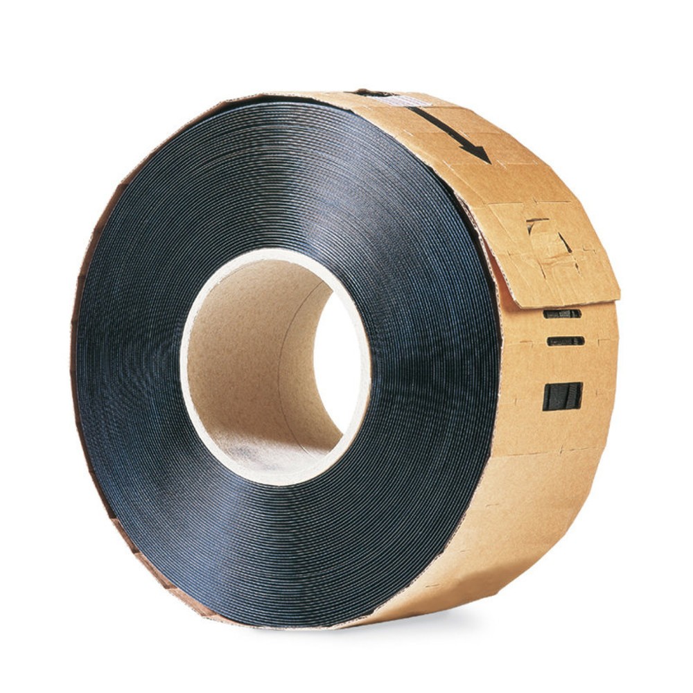 Produktabbildung: Umreifungsband aus PP für Umreifungsmaschinen, 9 mm x 4.000 lfm., Kern-Ø 200 mm, Stärke 0,55 mm, schwarz