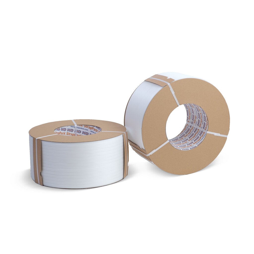 Produktabbildung: Umreifungsband aus PP, 9 mm x 500 lfm., Kern-Ø 62 mm, Stärke 0,45 mm, weiß