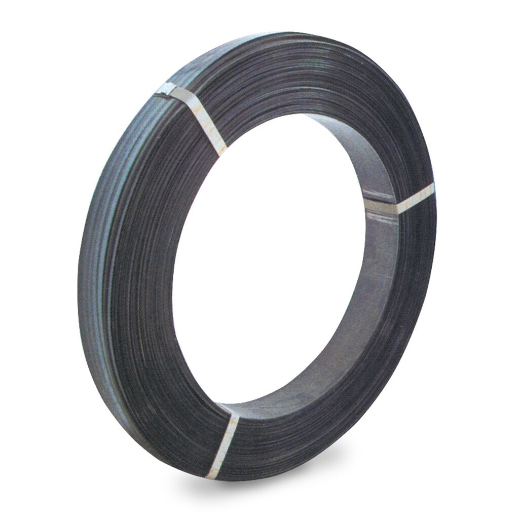 Umreifungsband aus Stahl, gewachst + gebläut, mehrlagig, Kern-Ø 406 mm, Stärke 0,50 mm