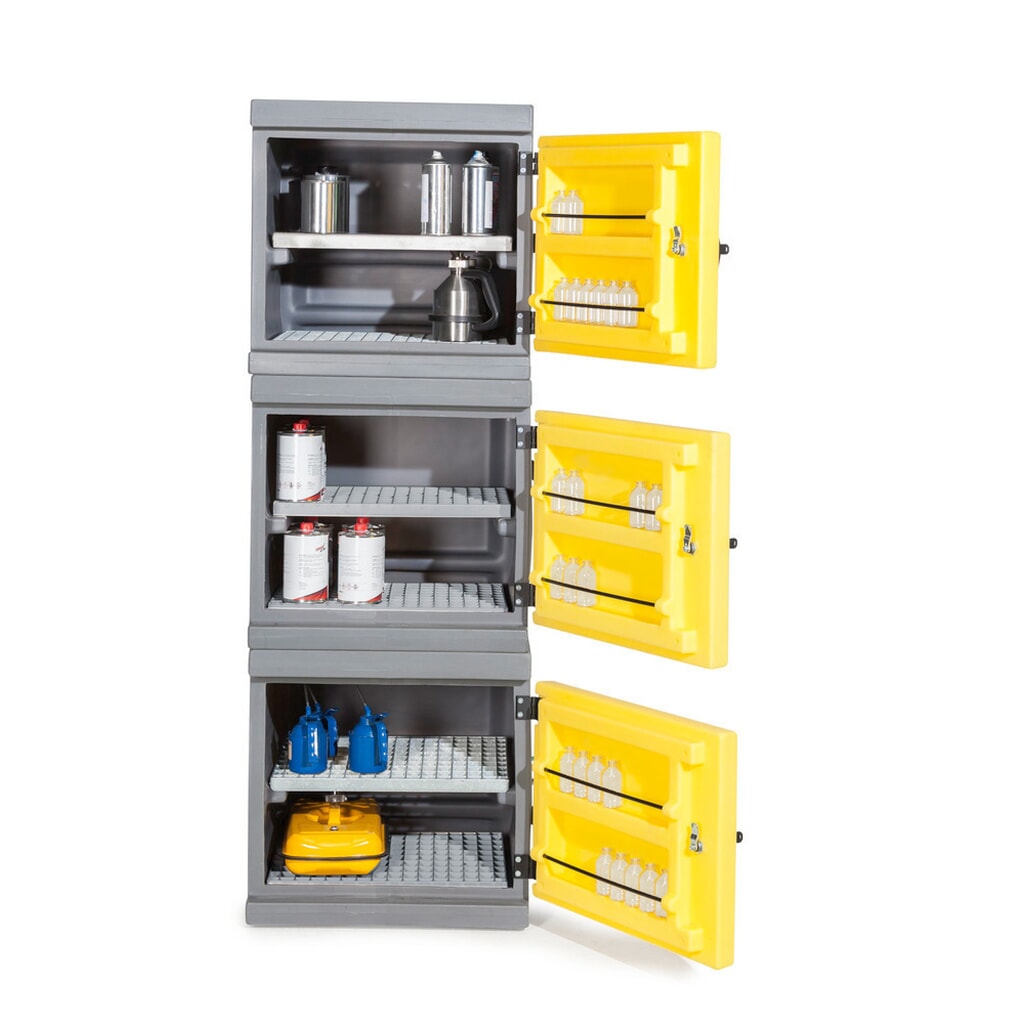 Produktabbildung Nr. 2: Denios Chemikalienschrank PolyStore Mini, HxBxT 600 x 610 x 640 mm, 2 Gitterroste verzinkt