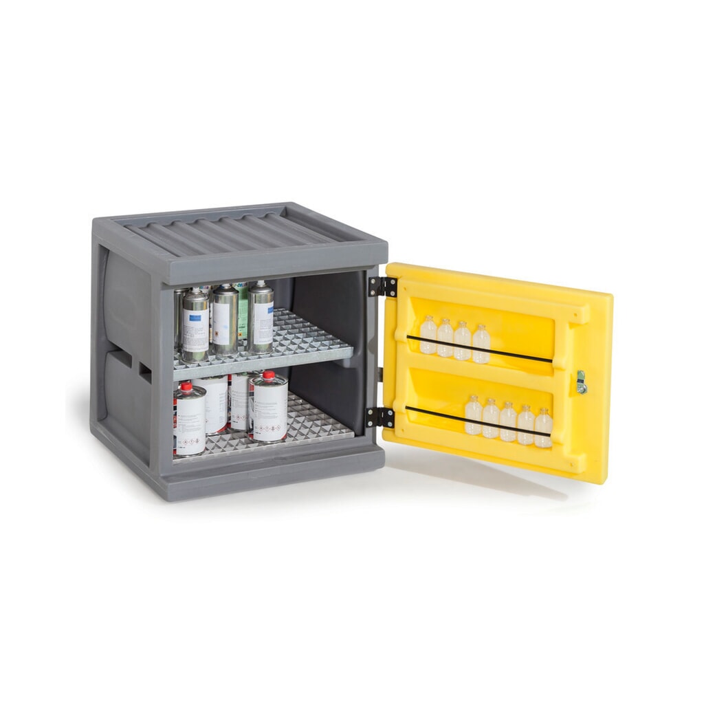Produktabbildung Nr. 3: Denios Chemikalienschrank PolyStore Mini, HxBxT 600 x 610 x 640 mm, 2 Gitterroste verzinkt