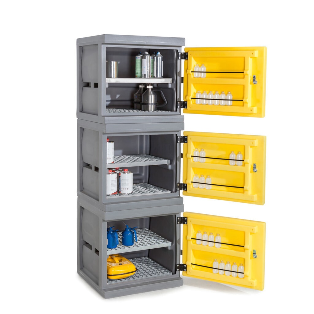 Produktabbildung Nr. 4: Denios Chemikalienschrank PolyStore Mini, HxBxT 600 x 610 x 640 mm, 2 Gitterroste verzinkt