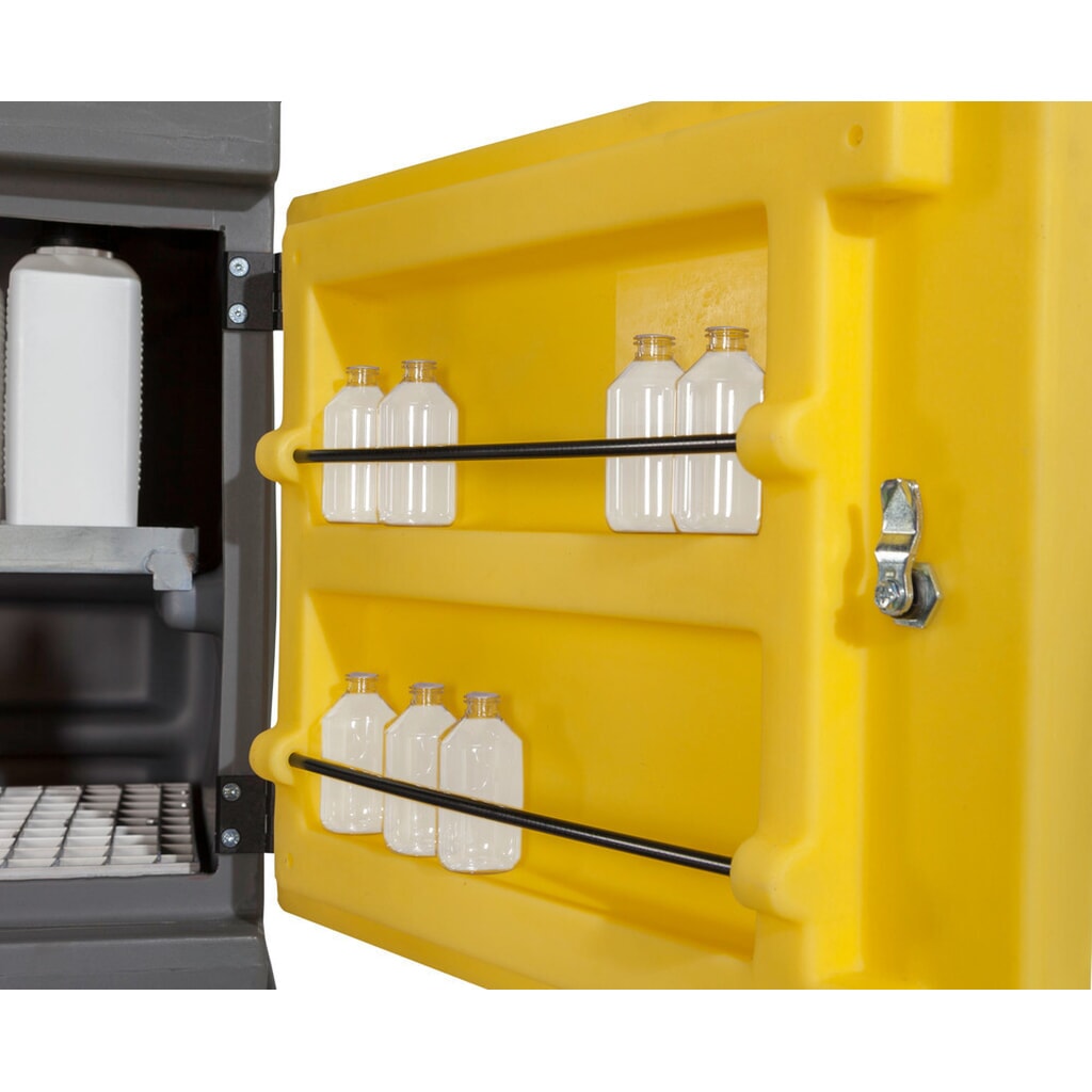 Produktabbildung Nr. 5: Denios Chemikalienschrank PolyStore Mini, HxBxT 600 x 610 x 640 mm, 2 Gitterroste verzinkt