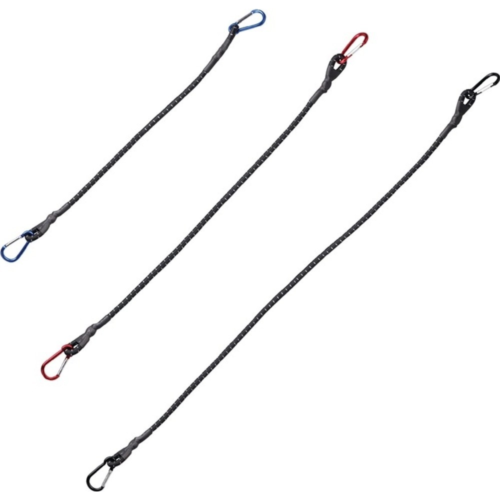 Produktabbildung: UNITEC Gepäckspannerset, Länge 60, 80, 100 cm, 3-teilig, mit Karabinerhaken